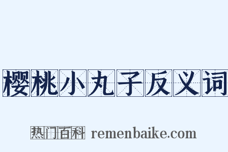 樱桃小丸子反义词是什么意思的图片